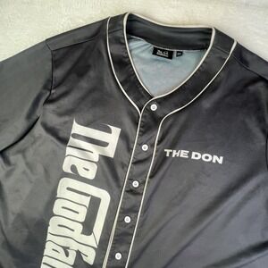 The Godfather Shirt Mens 4XL Gray The Don Baseball Jersey Button Front Movie